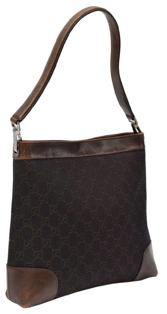 GUCCI 'MEIER' BROWN GG MONOGRAMMED CANVAS TOTE BAG (1 of 4)