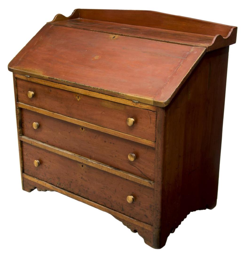 AMERICAN PRIMITIVE SLANT DROP FRONT SECRETARY DESK