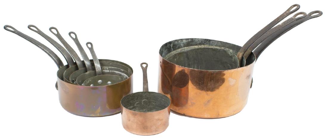 (9) ANTIQUE FRENCH COPPER & IRON COOKWARE (1 of 4)