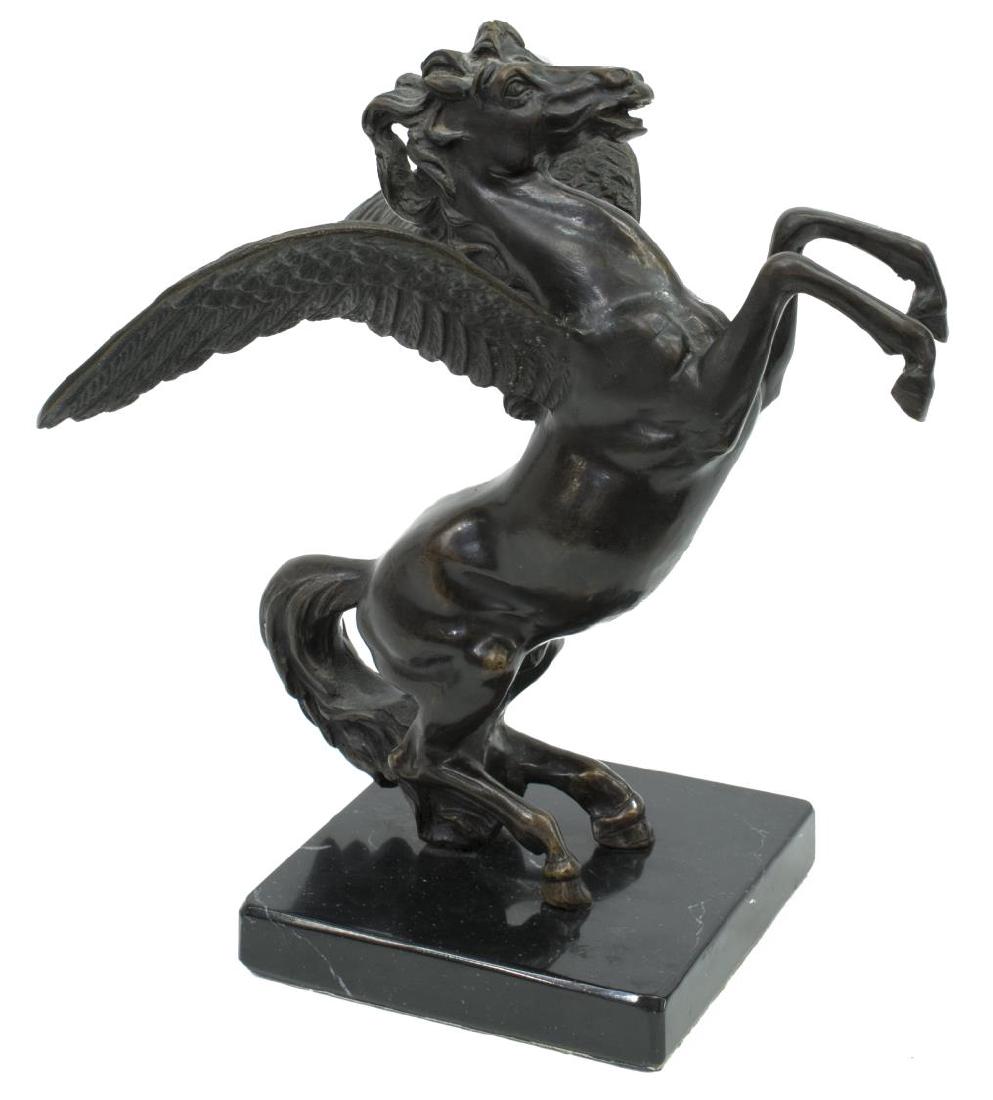 BRONZE PEGASUS WINGED HORSE ON MARBLE (1 of 4)