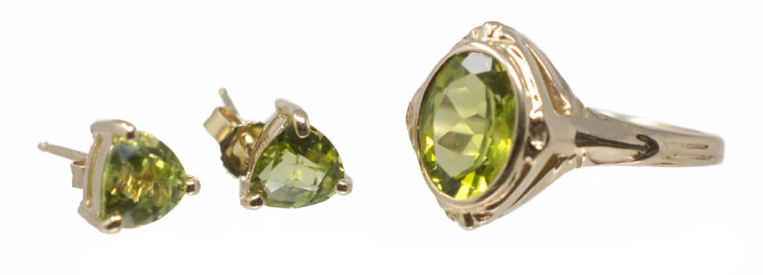 LADIES ESTATE 14KT GOLD & PERIDOT JEWELRY GROUP (1 of 6)