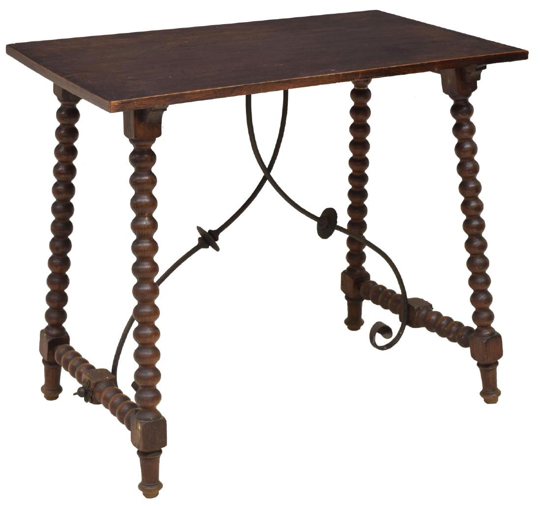 NORTHERN SPAIN BAROQUE STYLE WALNUT SIDE TABLE (1 of 3)