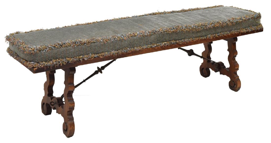 SPANISH BAROQUE STYLE UPHOLSTERED WINDOW BENCH (1 of 2)