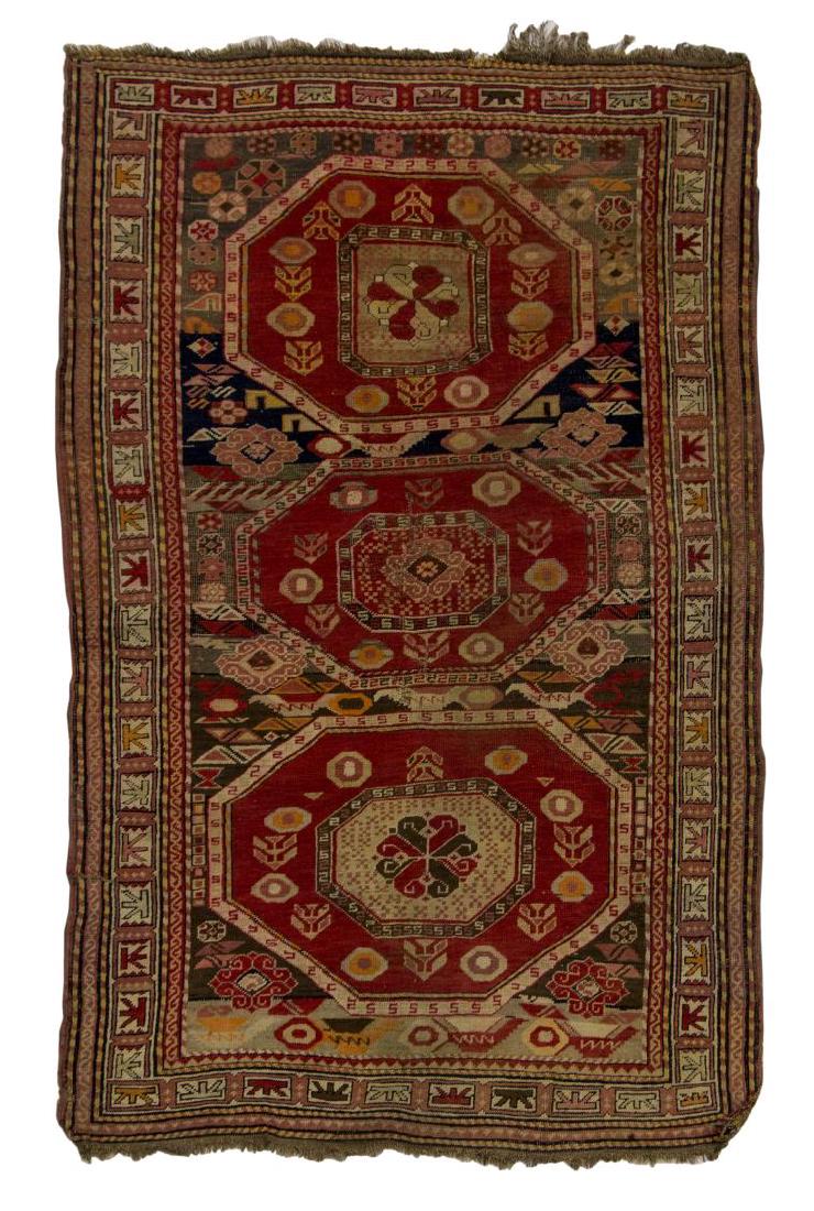 HAND-TIED CAUCASUS LORI PAMBAK KAZAK RUG 3'8"x6'4" (1 of 4)