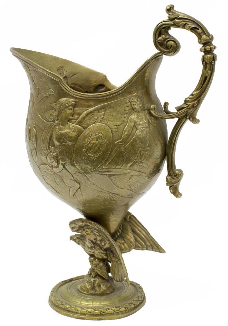 ELKINGTONS ART GOLD BRONZE EAGLE EWER PITCHER (1 of 4)
