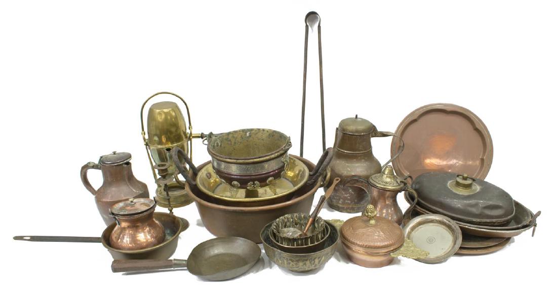 HUGE COLLECTION ANTIQUE/VINTAGE COPPER & BRASS (1 of 3)