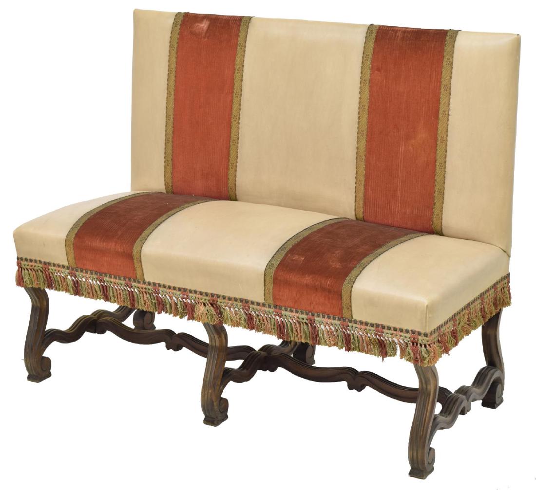 SPANISH BAROQUESTYLE UPHOLSTERED LOVESEAT
