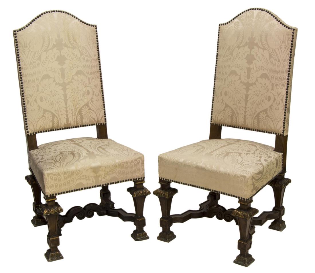 (2) SPANISH BAROQUE STYLE UPHOLSTERED SIDE CHAIRS (1 of 2)