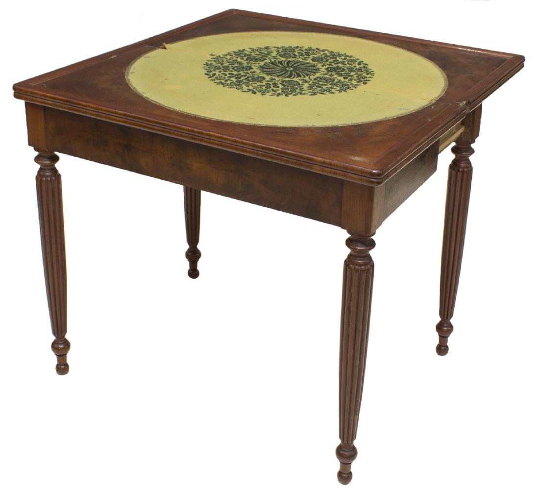 FRENCH LOUIS PHILIPPE WALNUT GAME TABLE (1 of 4)