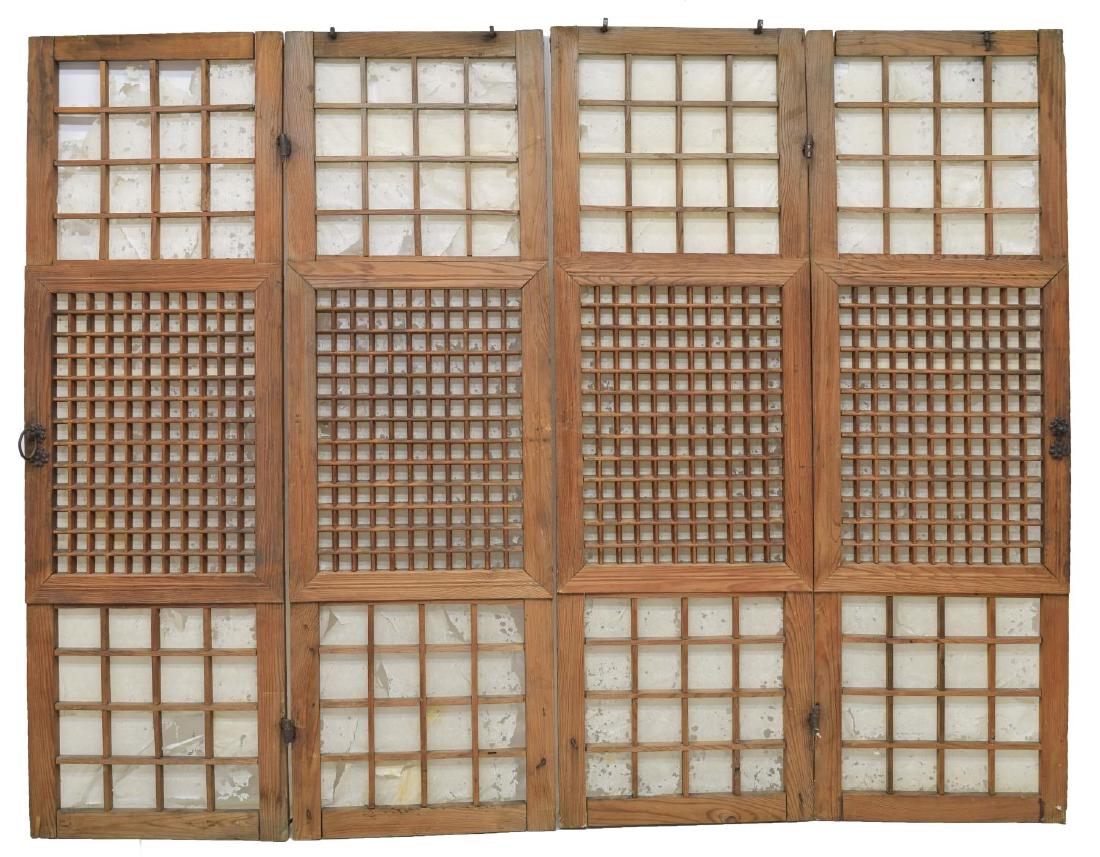 (FOUR) KOREAN 19TH C. LATTICE & RICE PAPER DOORS (1 of 4)