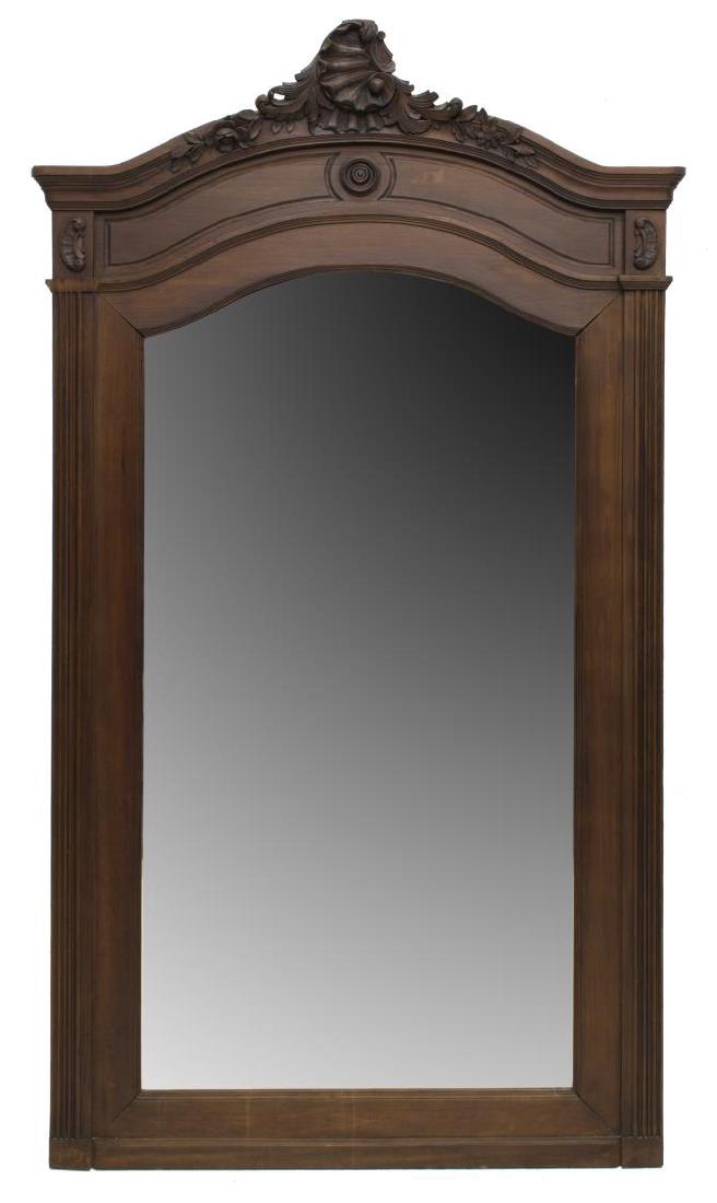 FRENCH LOUIS XV STYLE CARVED BEVELED WALL MIRROR (1 of 5)