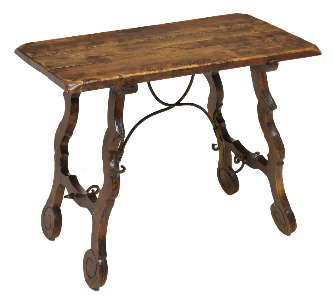 SPANISH IRON ACCENTED SIDE TABLE (1 of 3)