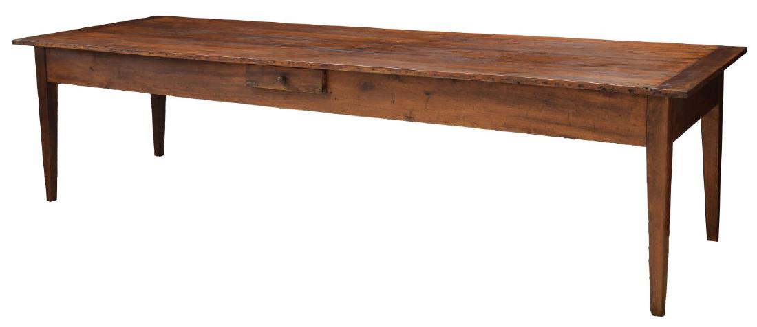 FRENCH FARM FARMHOUSE TABLE, LATE 19THC. (1 of 4)