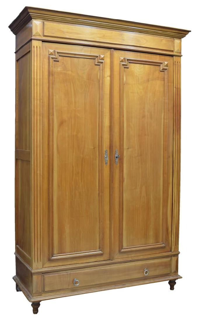 FRENCH LOUIS PHILIPPE FRUITWOOD ARMOIRE, C. 1850'S (1 of 3)