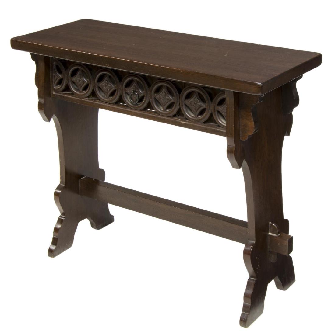 NORTHERN SPAIN GOTHIC REVIVAL TRESTLE SIDE TABLE (1 of 3)