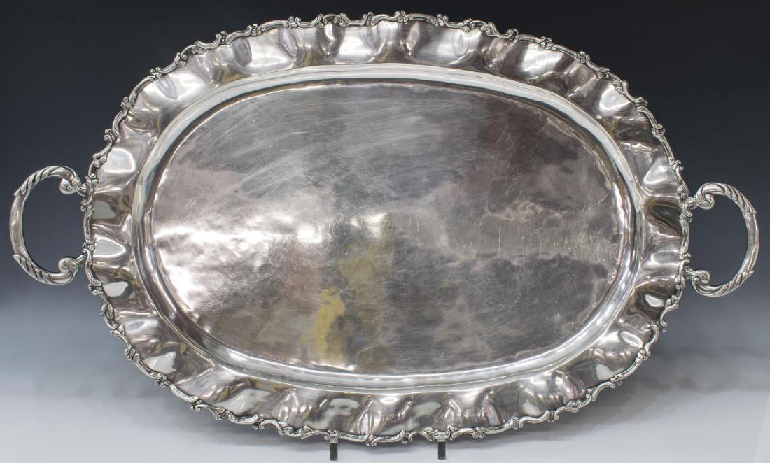 LARGE OTADUY MEXICO STERLING SILVER SERVICE TRAY (1 of 4)