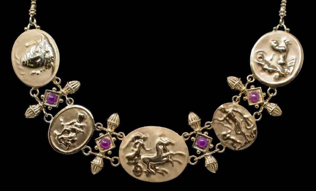 ITALIAN TAGLIAMONTE 14KT ETRUSCAN STYLE NECKLACE (1 of 4)