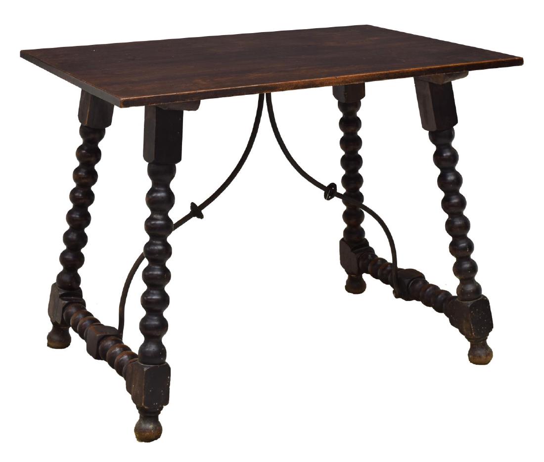 BARCELONA BAROQUE-STYLE SPOOL TURNED OAK TABLE (1 of 3)