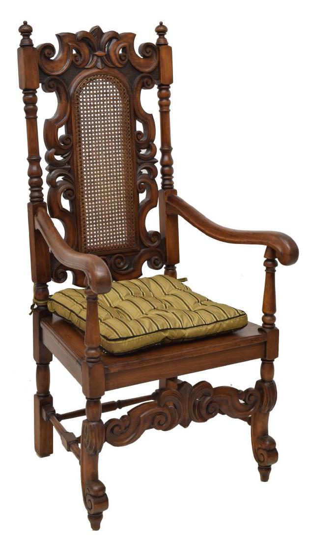 WILLIAM & MARY STYLE ARMCHAIR MICHIGAN CHAIR CO. (1 of 3)