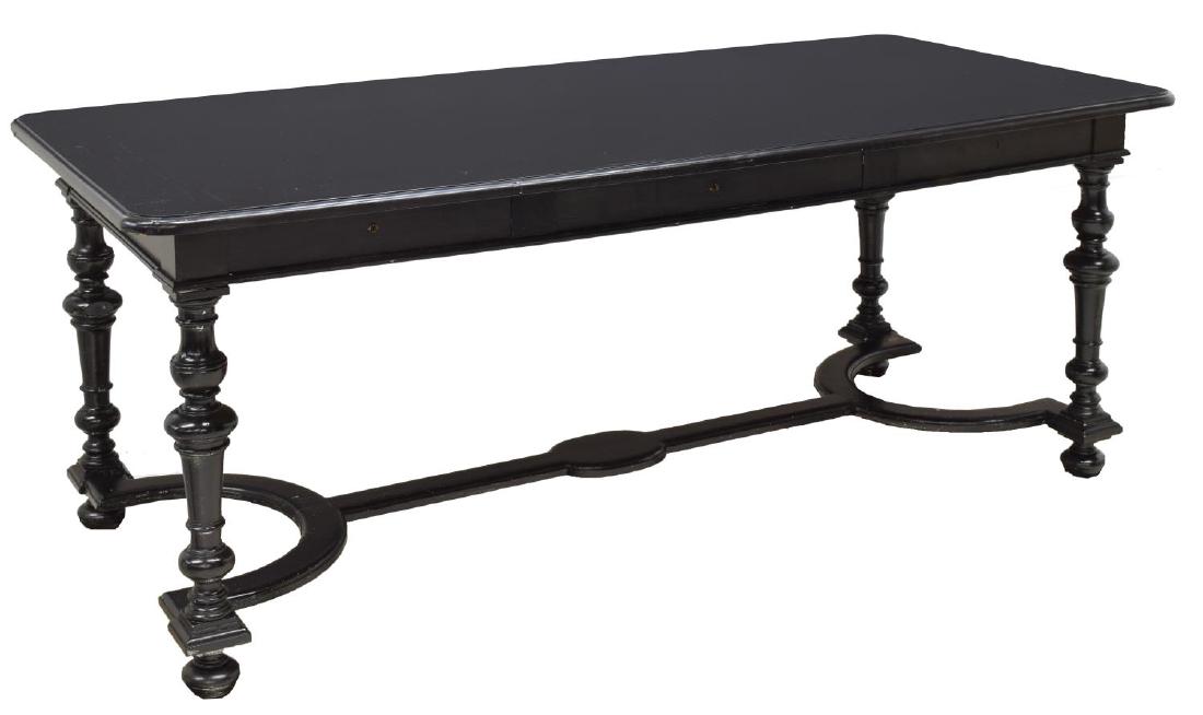 FRENCH NAPOLEON III STYLE EBONIZED WALNUT DESK (1 of 4)