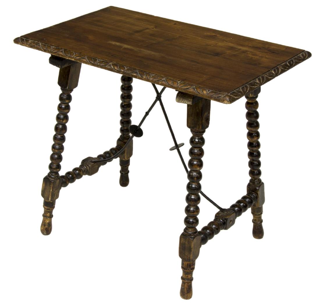 NORTHERN SPAIN BAROQUE STYLE IRON STRETCHER TABLE (1 of 2)