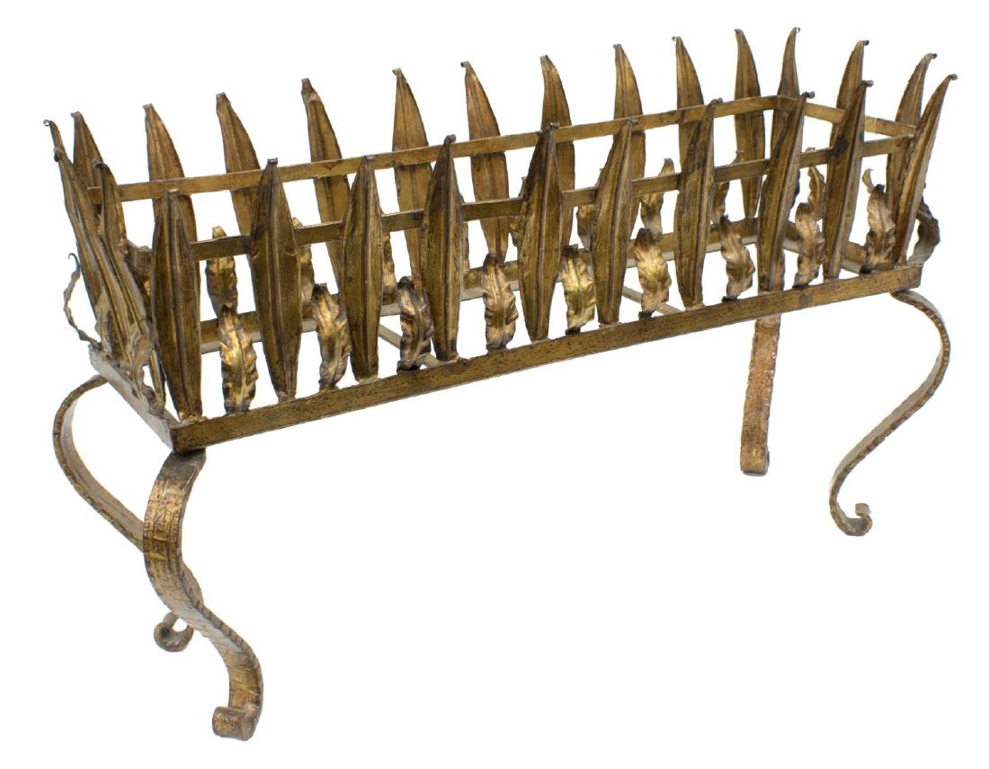 SPANISH GILDED IRON FOLIATED PLANTER STAND (1 of 2)