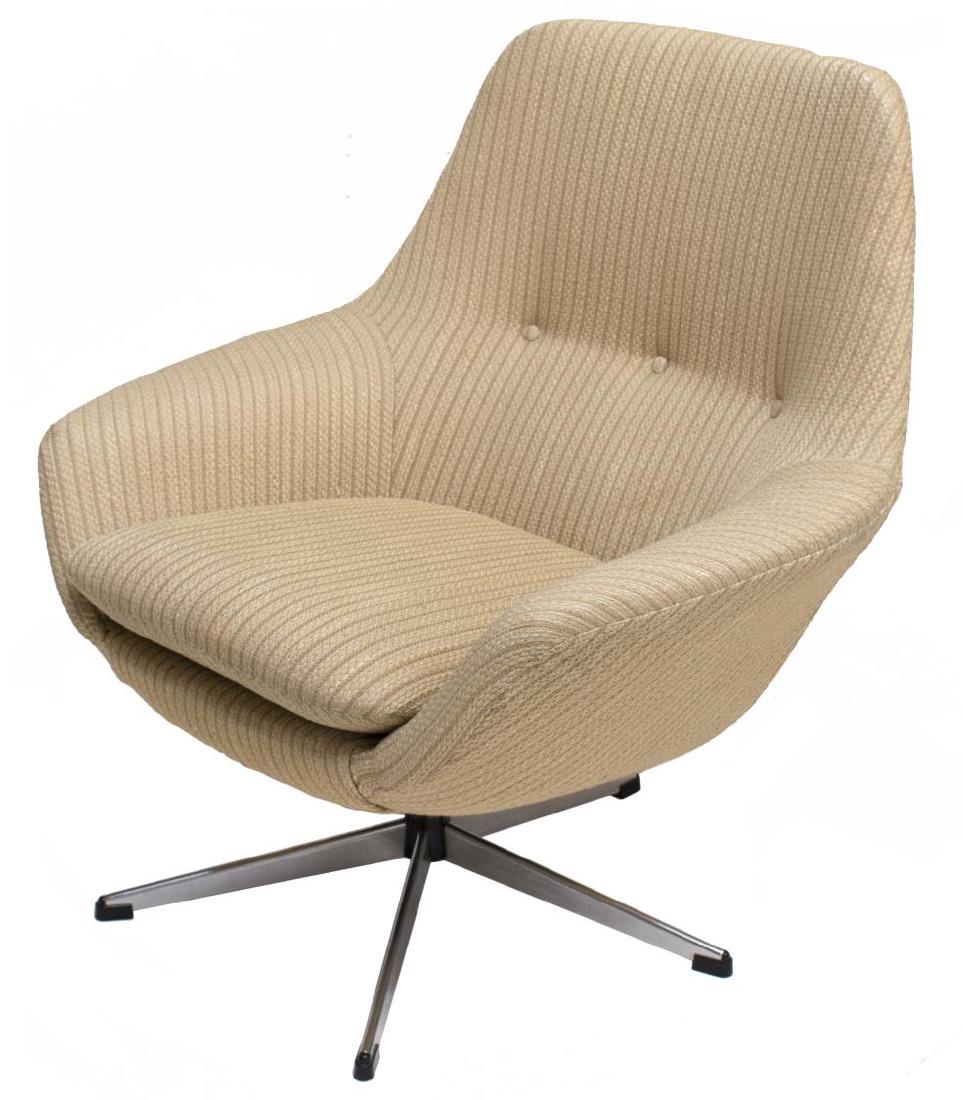 DANISH MID-CENTURY MODERN SWIVEL LOUNGE CHAIR (1 of 2)
