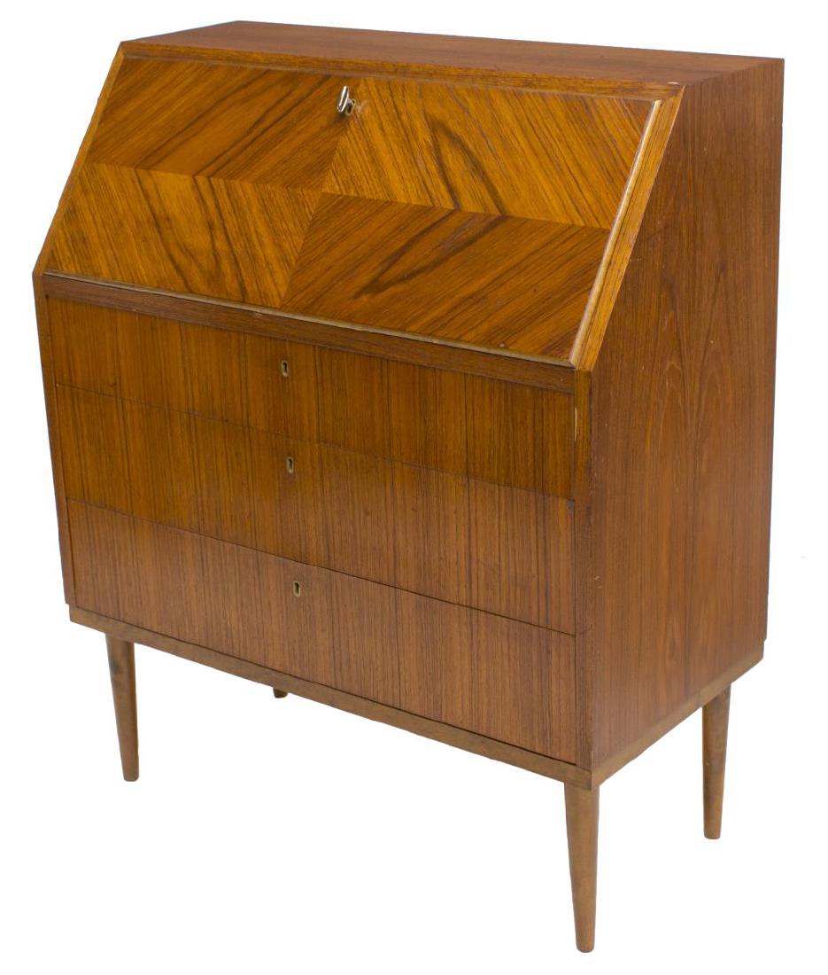 DANISH MID-CENTURY MODERN TEAK BUREAU DESK (1 of 3)