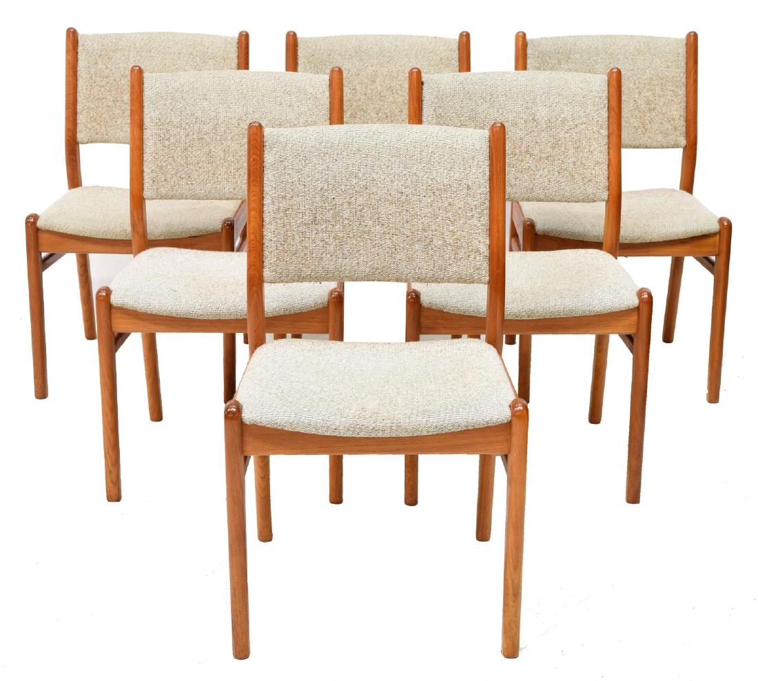 (6) DANISH MID-CENTURY MODERN TEAK CHAIRS (1 of 2)