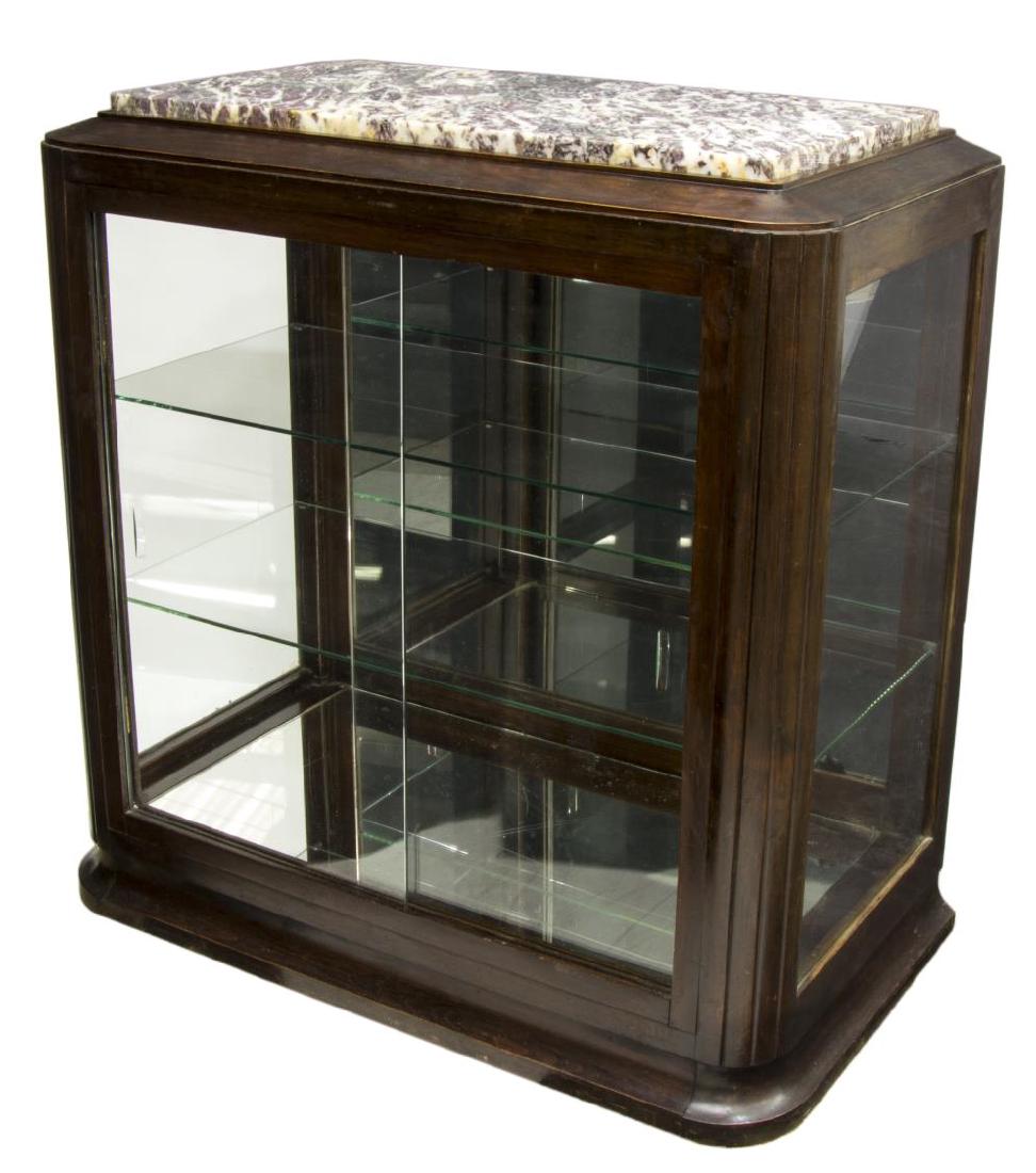 CONTINENTAL ART DECO MARBLE TOP DISPLAY CASE (1 of 2)