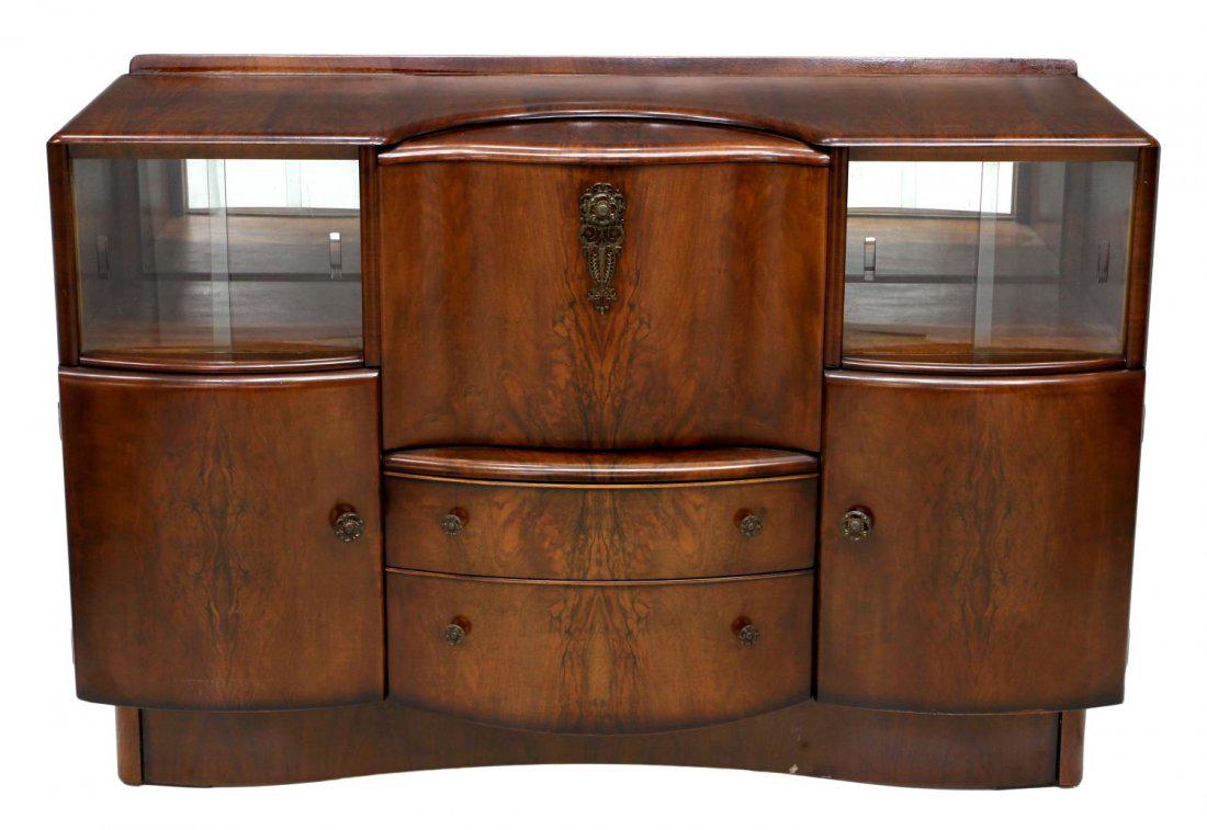ENGLISH WALNUT ART DECO BAR SIDEBOARD (1 of 3)