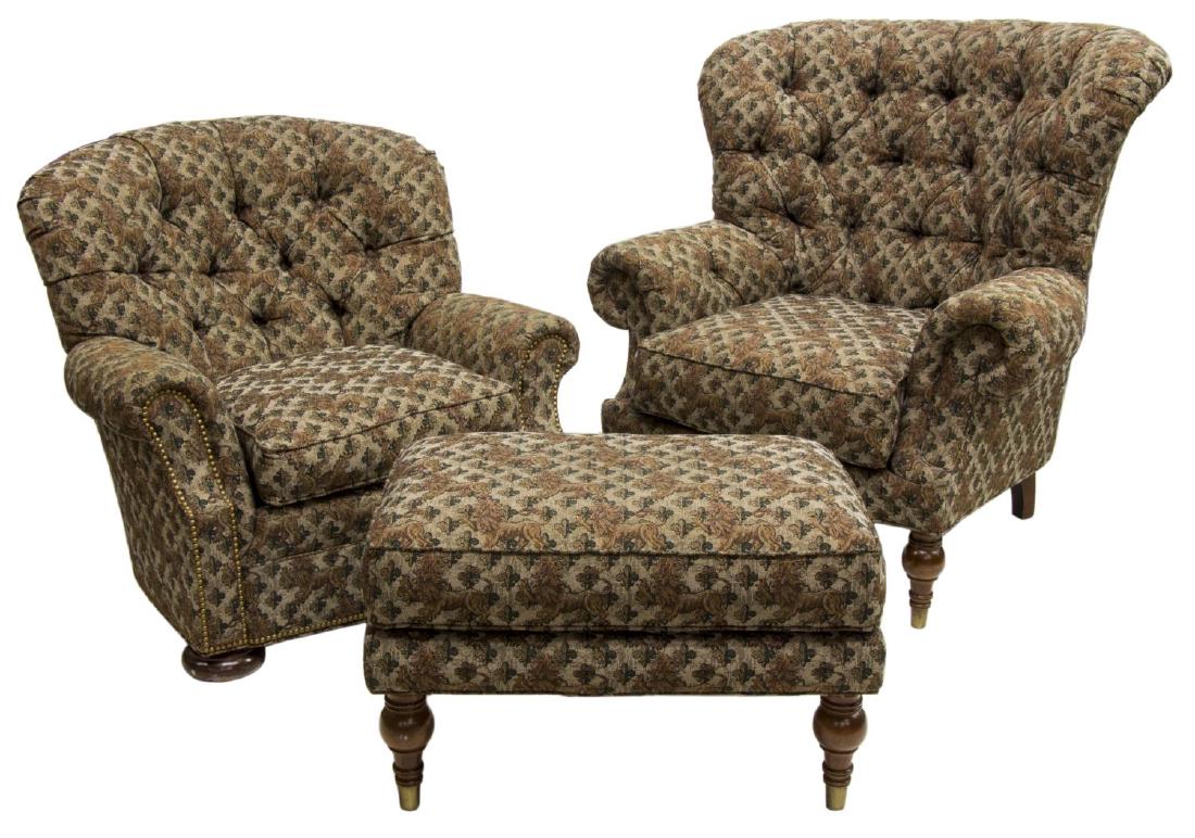 (3) SHERRILL FURNITURE UPHOLSTERED SEATING GROUP (1 of 6)