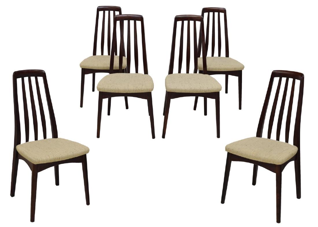 (6) SWEDISH MID-CENTURY MOD ROSEWOOD DINING CHAIRS (1 of 2)