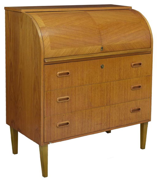 Danish Mid Century Modern Roll Top Bureau Desk Jan 21 2018 Mid Century Modern Roll Top Bureau Desk