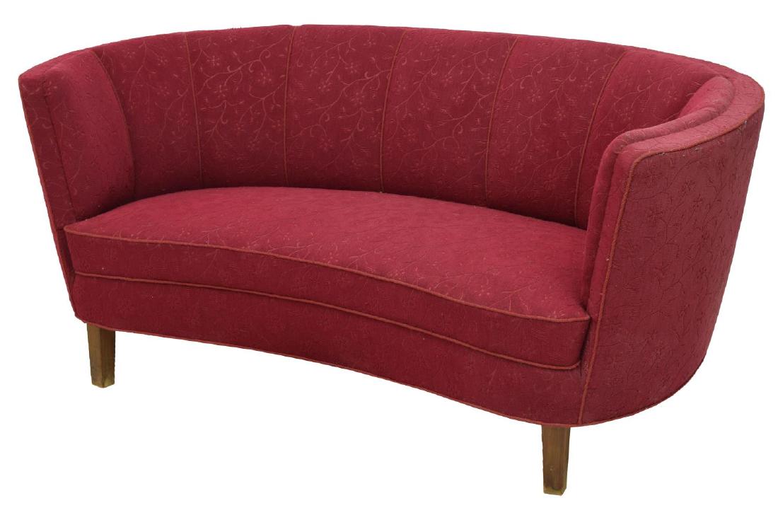 DANISH MID-CENTURY BANANA FORM UPHOLSTERED SOFA (1 of 3)