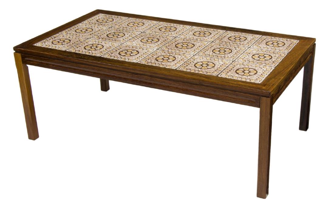 DANISH MID-CENTURY ROSEWOOD TILE TOP COFFEE TABLE (1 of 2)