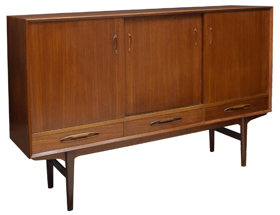 DANISH MID-CENTURY MODERN TEAKWOOD HIGH SIDEBOARD (1 of 3)
