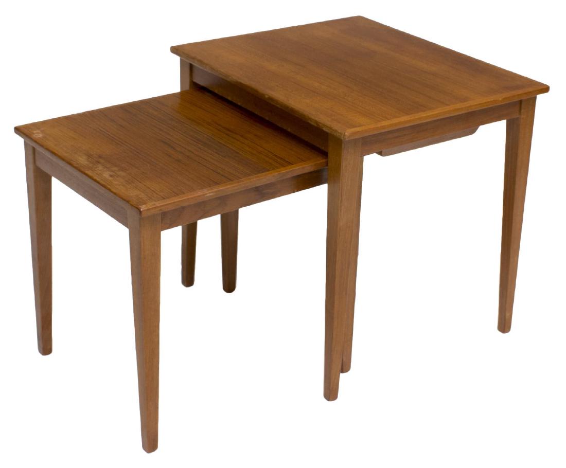 (2) DANISH MID-CENTURY MODERN TEAK NESTING TABLES (1 of 2)