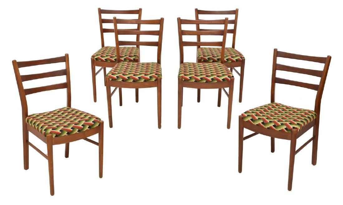 (6) DANISH MID-CENTURY MODERN TEAKWOOD SIDE CHAIRS (1 of 2)