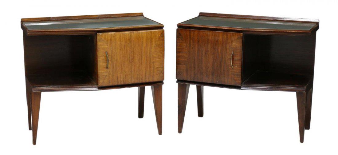 (2) ITALIAN MID-CENTURY MODERN BEDSIDE CABINETS (1 of 5)