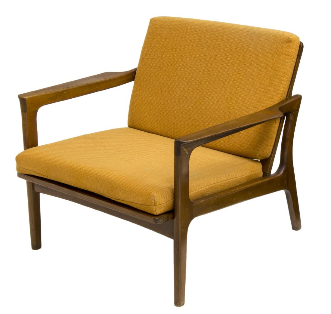 DANISH MID-CENTURY MODERN BEECHWOOD LOUNGE CHAIR (1 of 3)