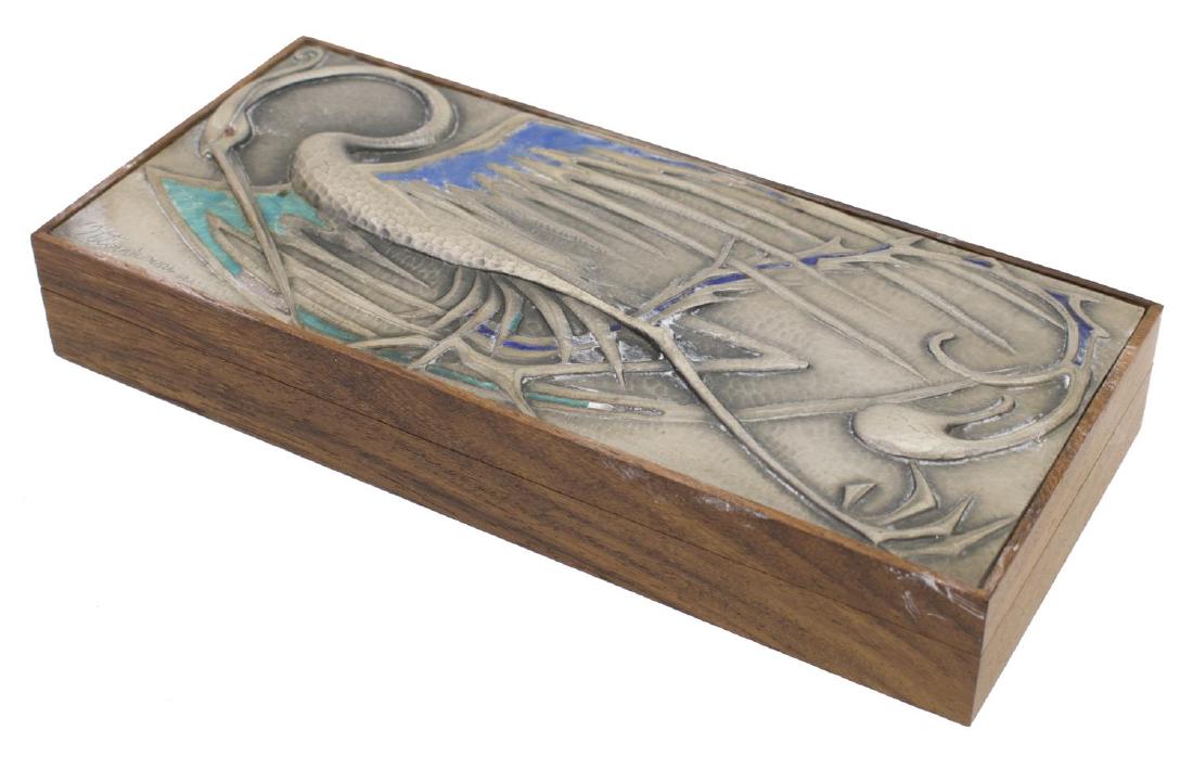 ITALIAN MODERN OTTAVIANI ROSEWOOD & 925 SILVER BOX (1 of 4)