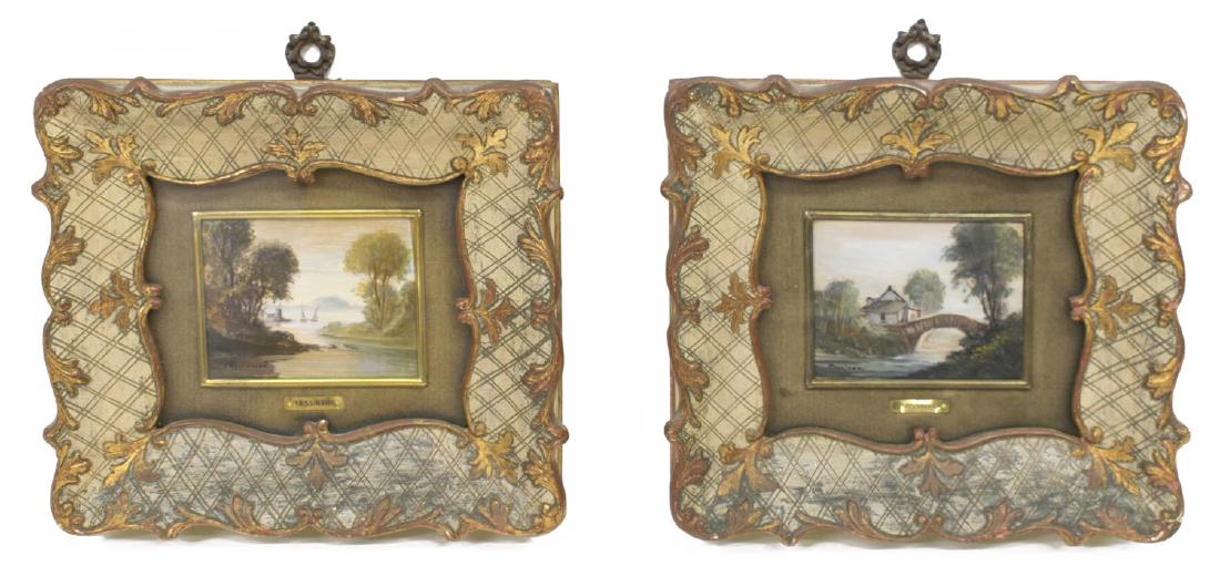 (2) FRAMED ITALIAN MINIATURE PAINTINGS, TASSINARI (1 of 5)