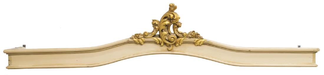 ITALIAN PAINTED/ CARVED CURTAIN VALENCE OR PELMET (1 of 2)