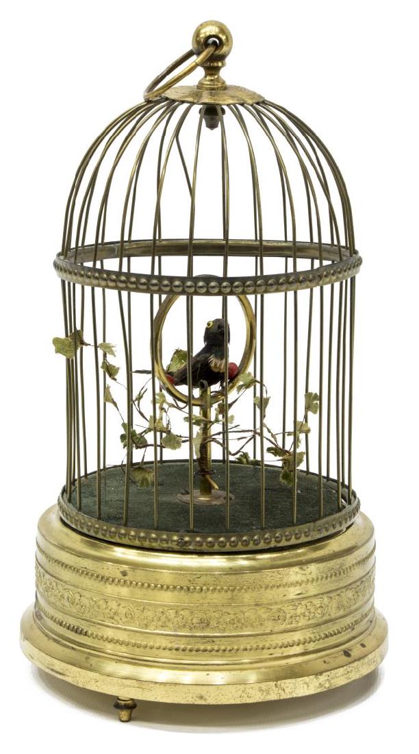 GERMAN GRIESBAUM AUTOMATON SINGING BIRD IN CAGE (1 of 4)