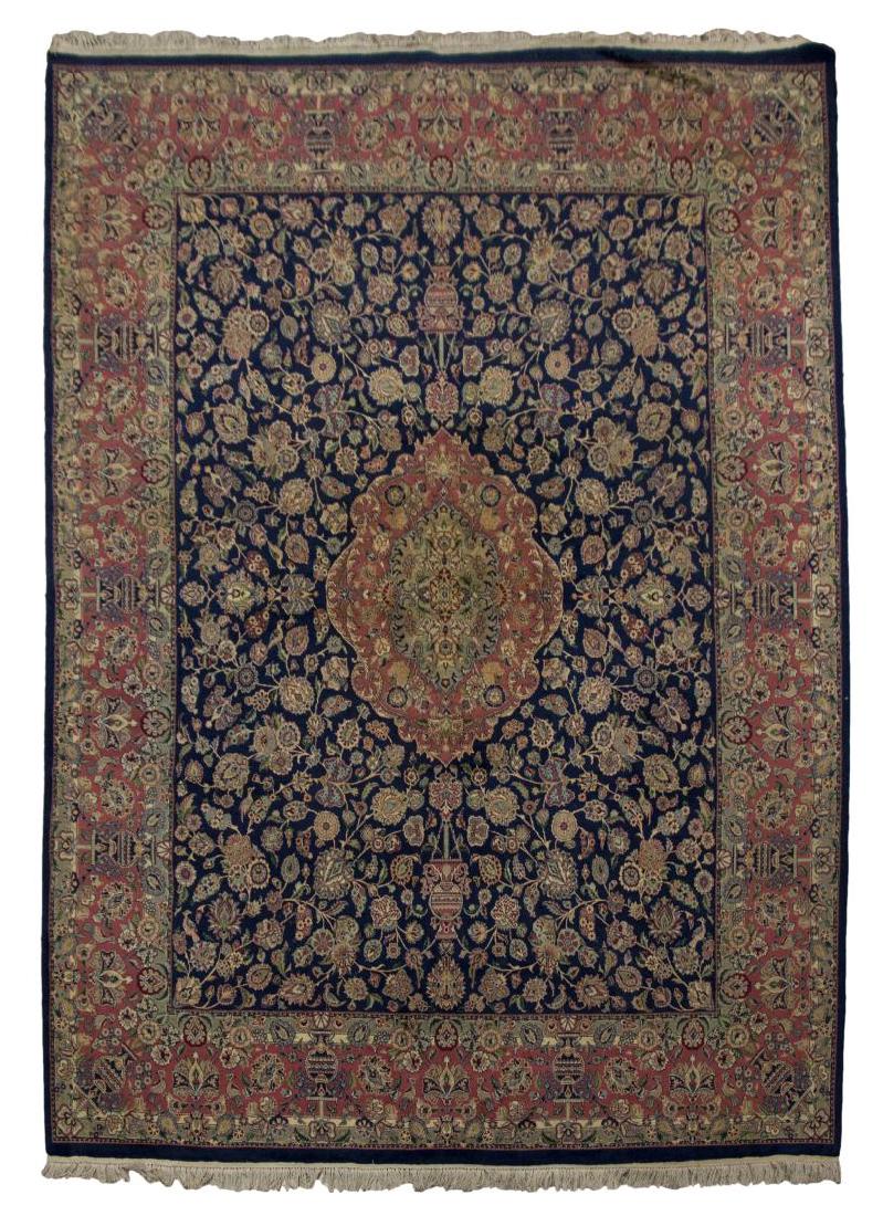HAND-TIED PERSIAN STYLE TABRIZ RUG, 12'3" x 9' (1 of 2)