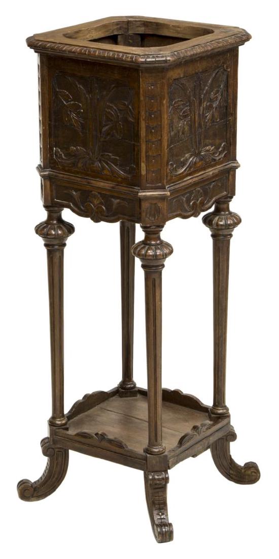 ITALIAN FOLIATE RELIEF CARVED STANDING PLANTER (1 of 2)