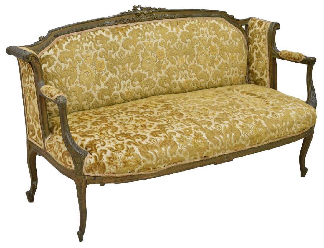 ITALIAN LOUIS XV STYLE PARCEL GILT TWO SEATER SOFA (1 of 3)