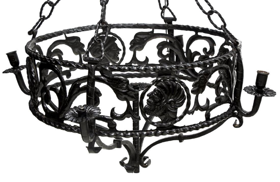 NORTHERN SPAIN IRON RENAISSANCE REVIVAL CHANDELIER (1 of 3)