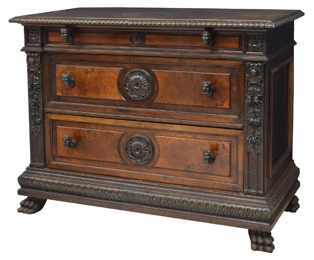 ITALIAN RENAISSANCE REVIVAL CARVED FIGURAL COMMODE (1 of 2)